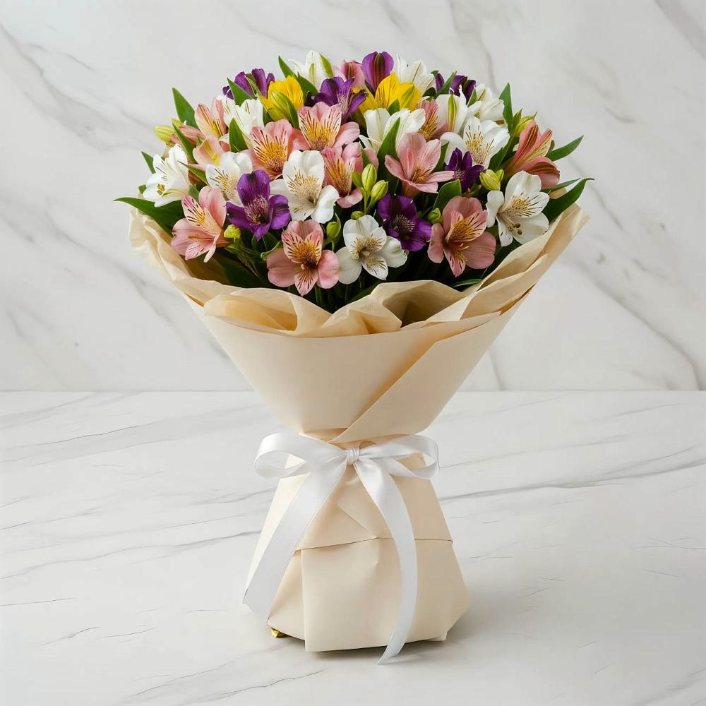 Букет цветов из: Альстромерии в Сиверском