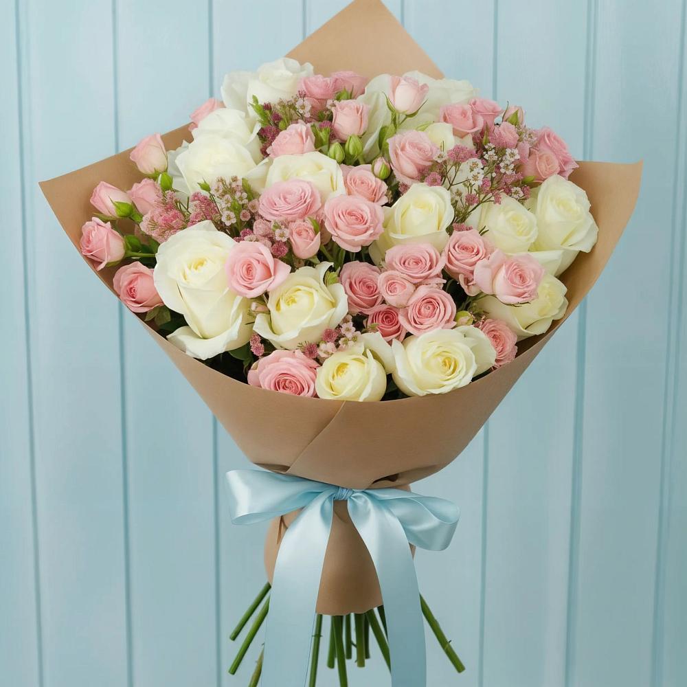 Букет цветов из: Розы в Сиверском