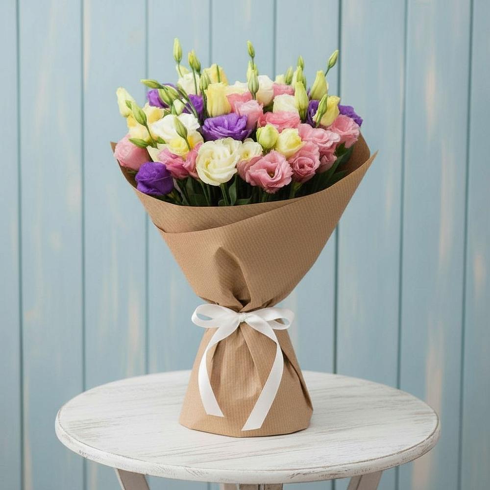 Букет цветов из: Лизиантусы в Сиверском