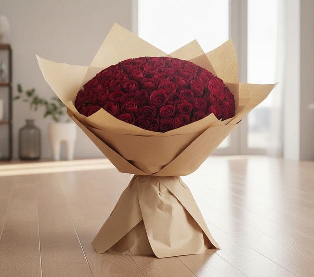 Букет 101 Красная роза в Сиверском