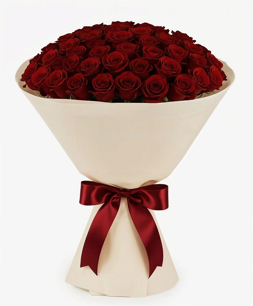Букет 101 Бордовая роза Блэк Бакарра в Сиверском