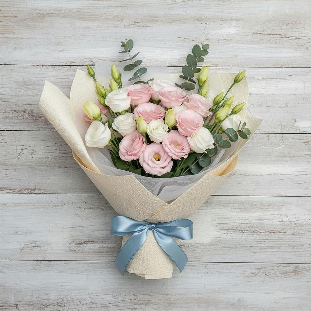 Букет цветов из: Лизиантусы в Сиверском